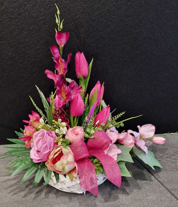 Komplet kompozycji kwiatowych na grób stroik wkład do wazonu WG127