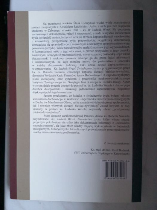 Ksiądz Ludwik Wrzoł Świadectwo życia