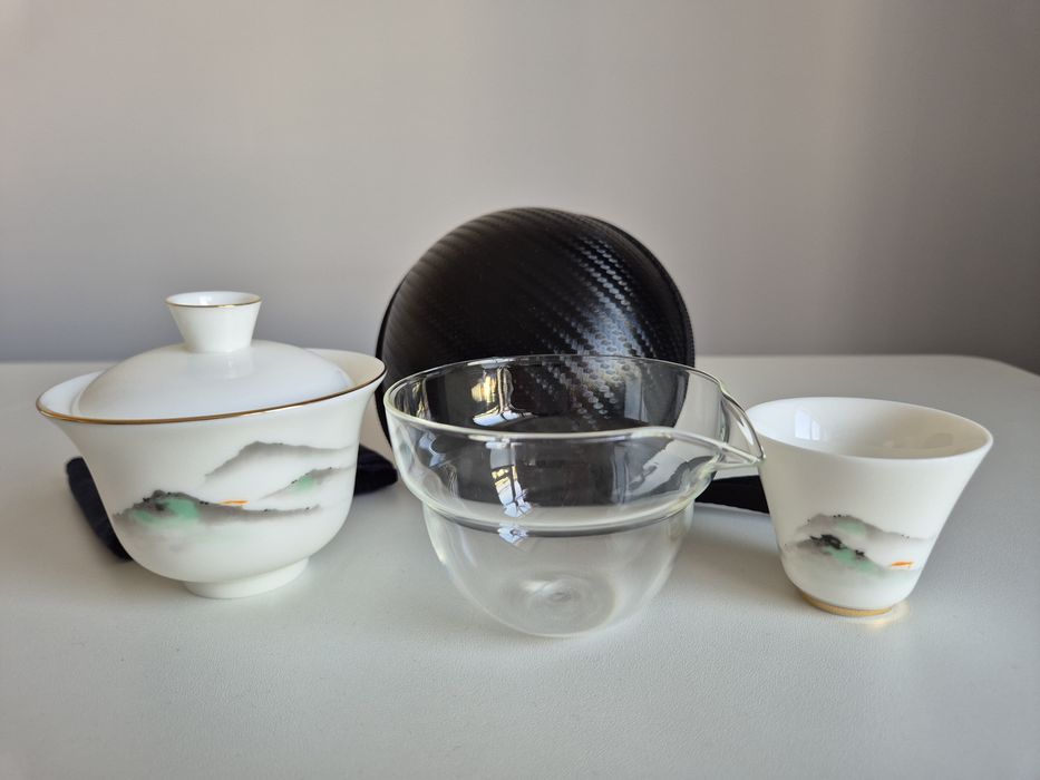 Чайний набір в чохлі,для подорожі/природи,чайний набір гори/гайвань