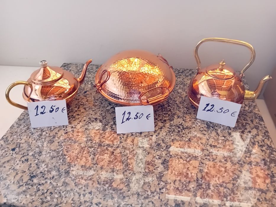 Peças em cobre para decoração