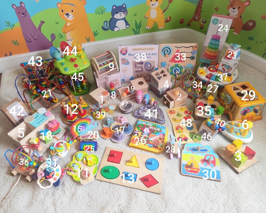 1+ Монтессорі дерев'яні Сортер коробочка  піраміда вкладка дошка