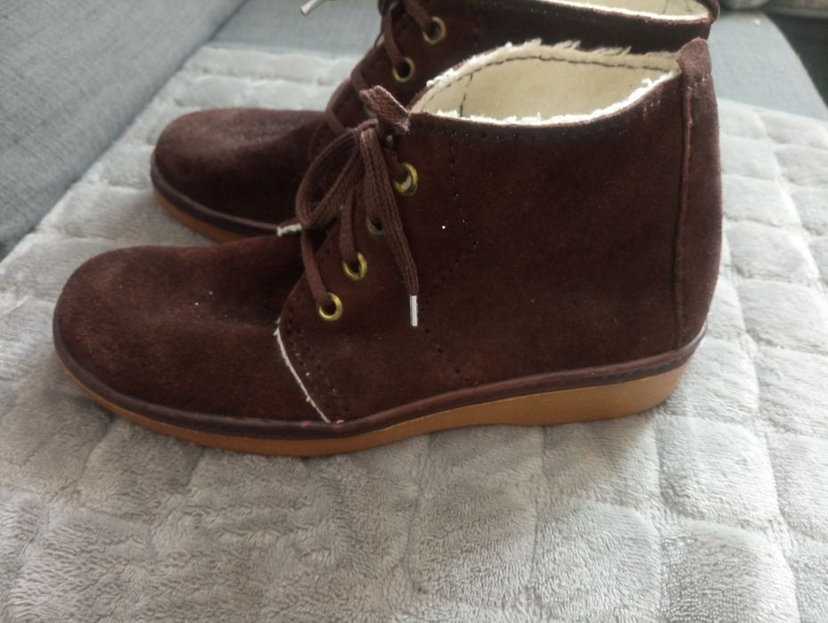 Buty brązowe zamszowe unisex 41 vintage