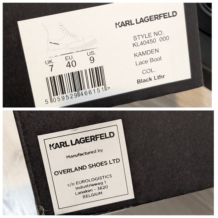 Нові шкіряні черевики Karl Lagerfeld 40р