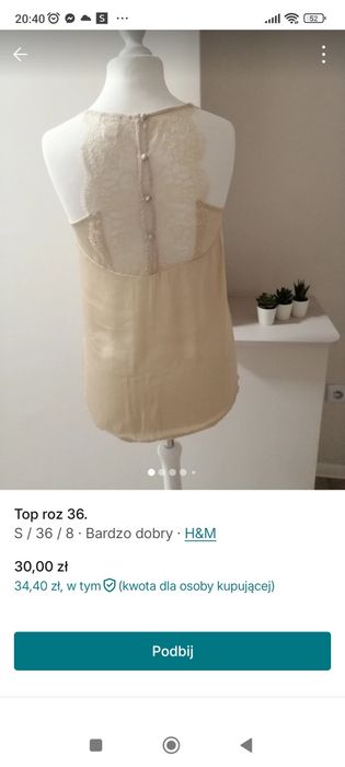 Top bluzeczka pod marynarkę