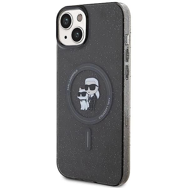 Etui Karl Lagerfeld Karl&Choupette Glitter MagSafe na iPhone 15 - czar