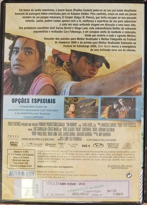 DVD Sin Nombre Sem Nome