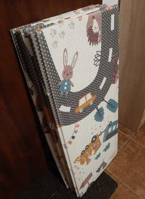 Mata Edukacyjna Składana Piankowa Dwustronna dla Dzieci 180x200cm