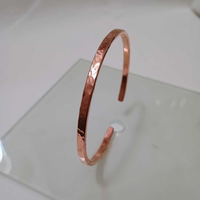 Bransoletka Miedziana Rękodzieło – dł. wew. 17cm, szer. 4mm