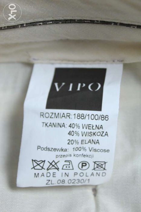 Garnitur męski - VIPO- roz.188/100/86 + krawat GRATIS