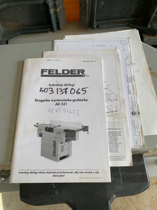 Heblarka Strugarka wyrówniarko-grubiarka Felder ad531