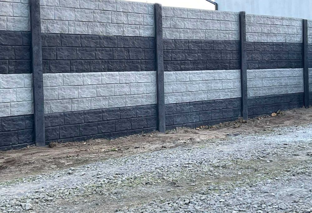 Nowoczesne Ogrodzenia Betonowe Barwione w Masie Grafitowe,Nowość!