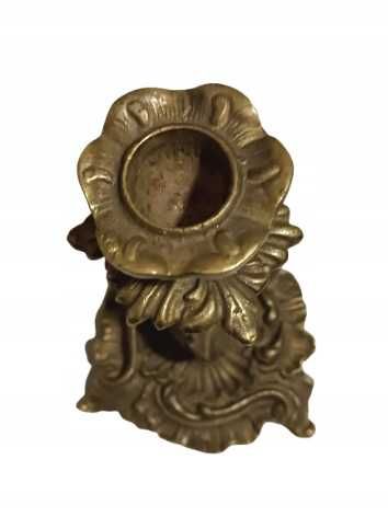 Świecznik mosiężny klasyczny | Styl pałacowy | 19,5 cm