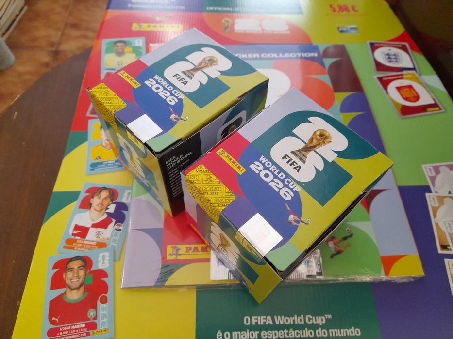 Saquetas do Mundial de 2026 PANINI - Venda imediata cromos avulso, Latas ,caixas com 50 Saquetas fechada, cadernetas