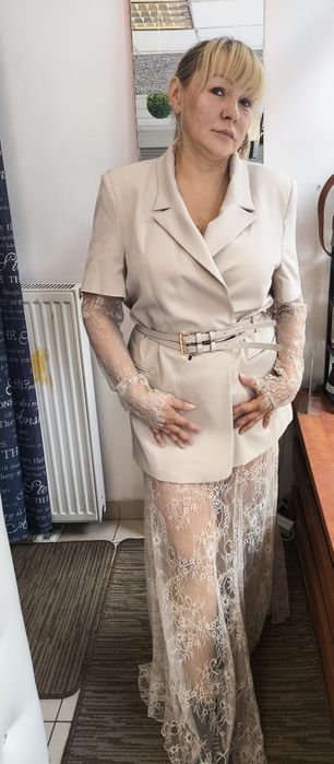 Duże rozmiary Elegancki komplet garntur że spódnica rozm 44,46,48