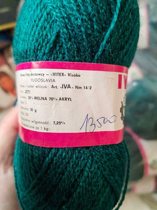 PRL - torba nowej włoczki, wełny