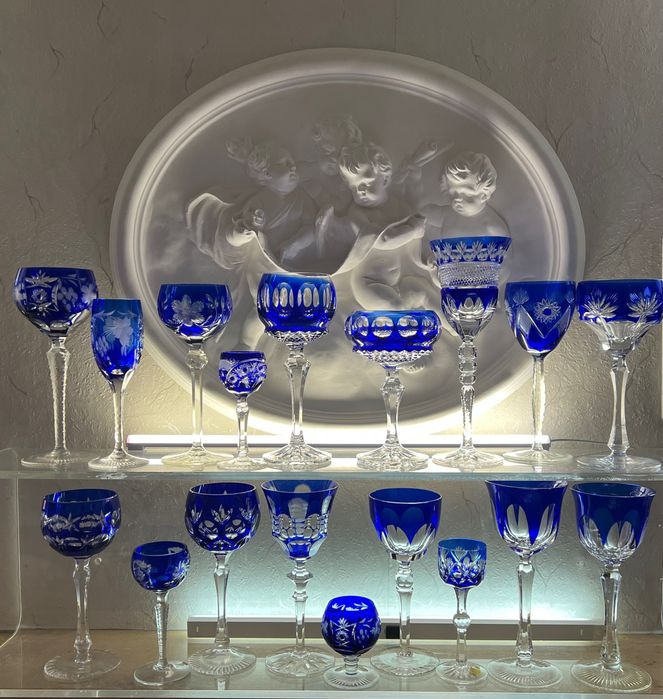 Кольоровий кришталь, келихи, цветной хрусталь