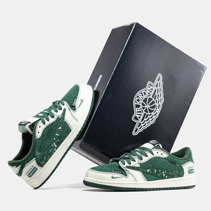 Кросівки Кроссовки Nike Air Jorgan 1 Low x Travis Scott x Gucci x Supreme Кросовки
