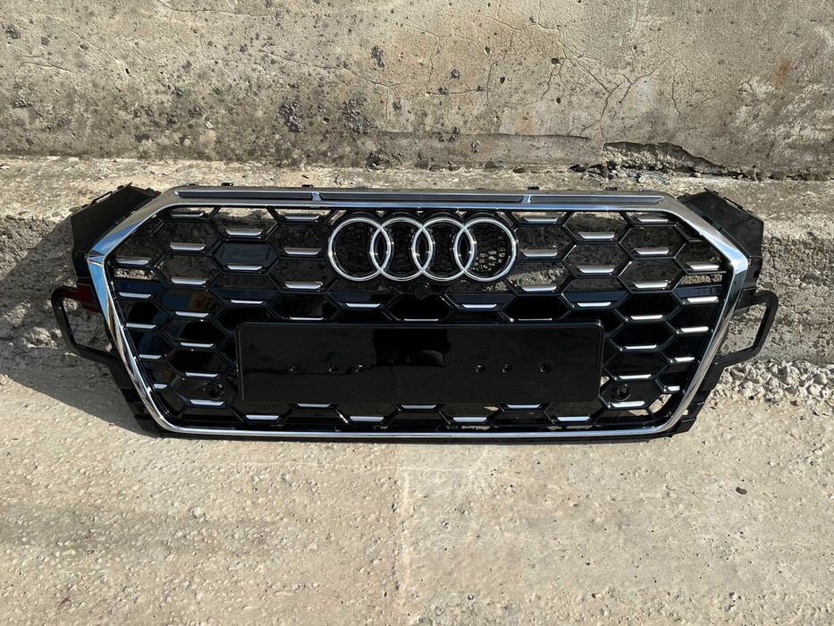 Решітка радіатора Chrome Black Gloss в стилі S5 на Audi A5 B9 2020-2025 року