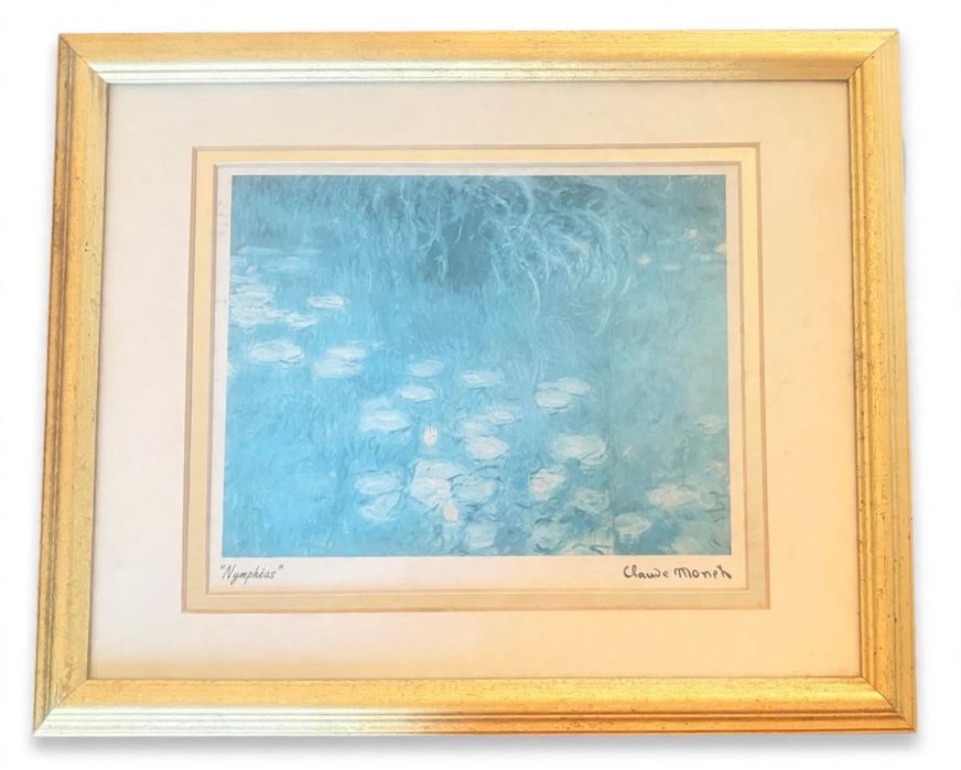 4 quadros reproduções/ posters da famosa série "Nymphéas" (Nenúfares) do Monet,