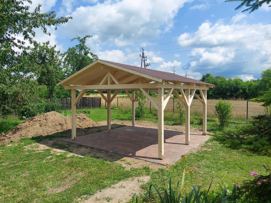 Wiata 4.9x5,9m Altana Garaż Producent Każdy wymiar Drewno KVH