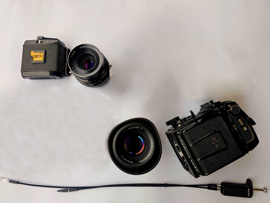 Mamiya RB67 ProS + 2 obiektywy, akcesoria