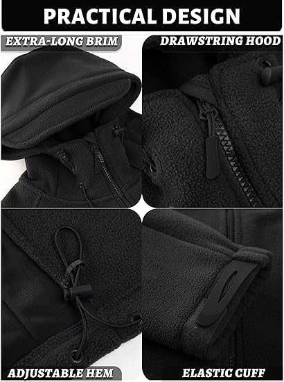 Толстовка флисовая тактическая с капюшоном на молнии Батал р.66 черная