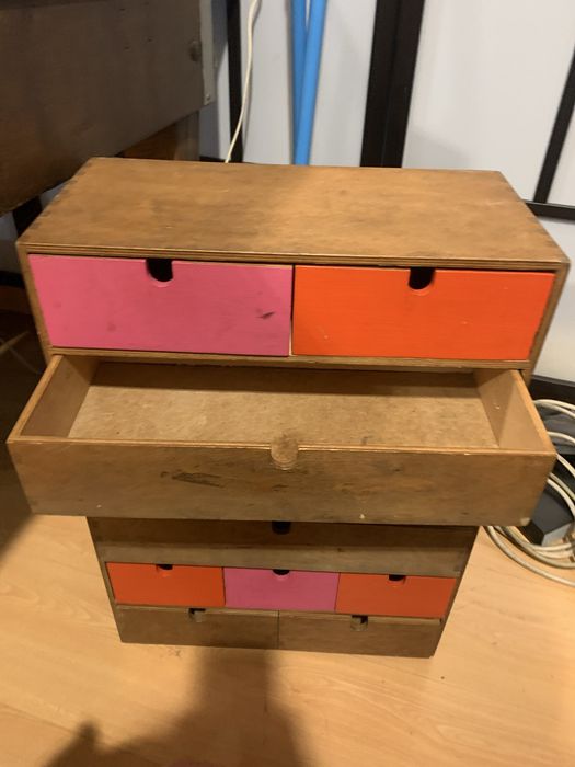 2 mini comoda de madeira Moppe Ikea