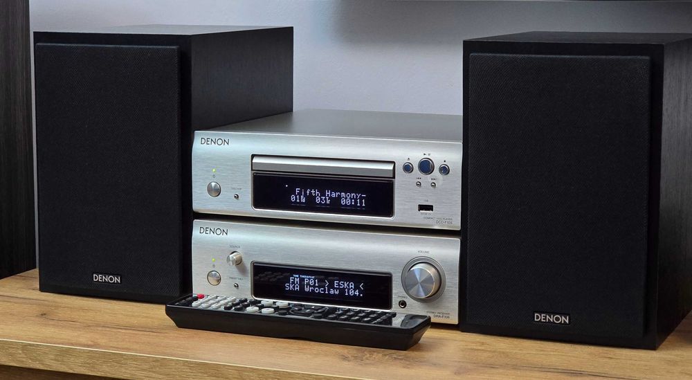 Denon D-F109 Idealny Stan Amplituner CD USB MP3 Pilot Kolumny