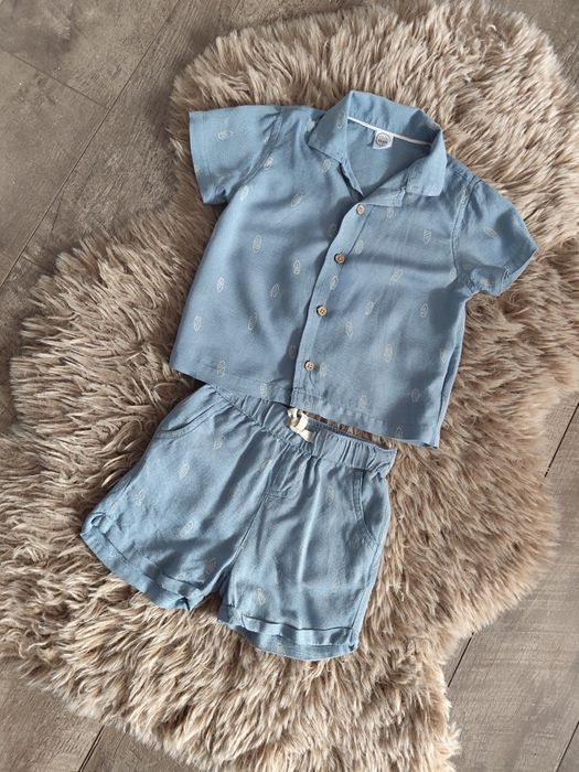 Turkusowy letni komplet r.80