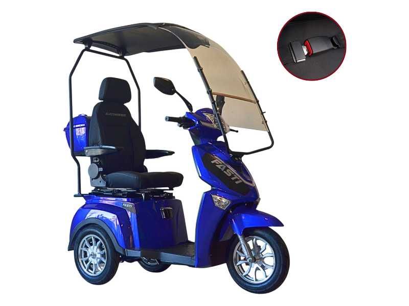 Elektryczny trójkołowy skuter Fasti 3 Max z dachem + pas
