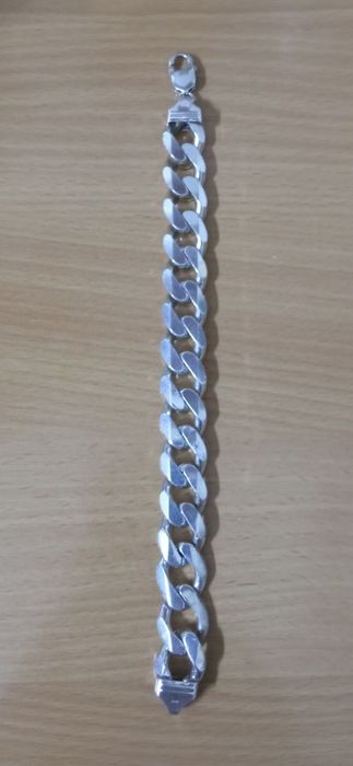 Włoska bransoleta srebrna próba 925 ciężka 89 gram