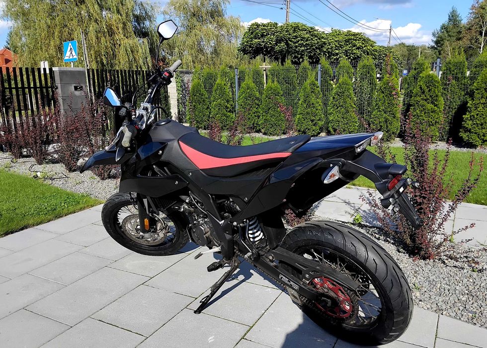 Aprilia SX 125 maj 2024,nowe opony sportowy tłumik, supermoto Kat B