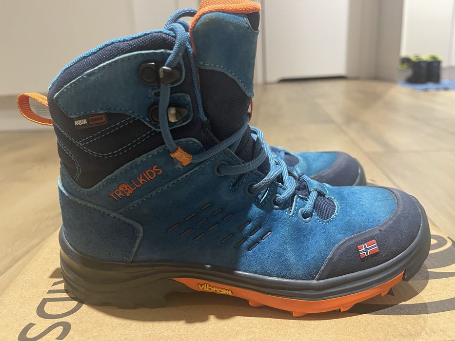 TrollKids Trollsteinen skórzane buty trekkingowe, mogą być zimowe
