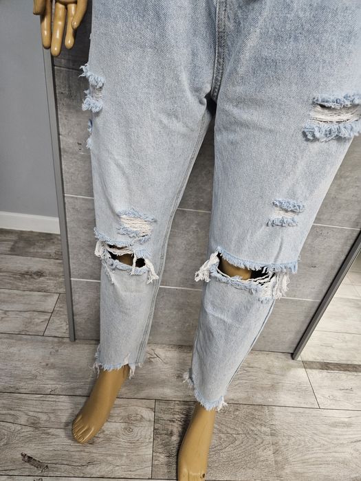 Nowe spodnie jeansowe premium SeeSee Parirs z rozdarciami rozm 40