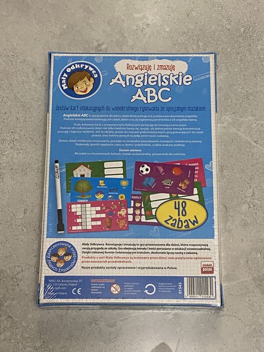 Trefl Rozwiązuję i zmazuję Angielskie ABC Mały odkrywca
