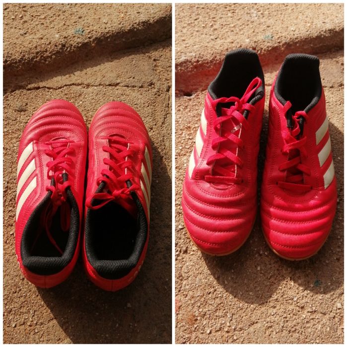 Chuteiras Kipsta e sapatilhas Adidas 
Sapatilhas Adidas, ve