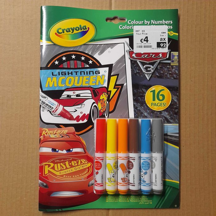 Crayola kolorowanka po numerach Auta Cars 6 markerów