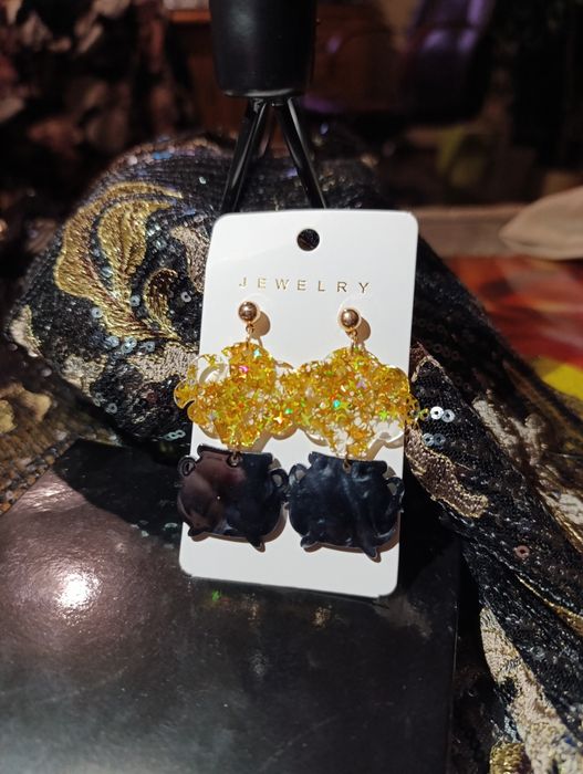 Kolczyki kotły czarownicy nowe Halloween