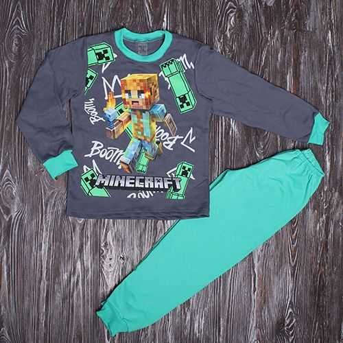 Утеплена піжама 4 моделі,з гри Майнкрафт, футера з начосом,116-140