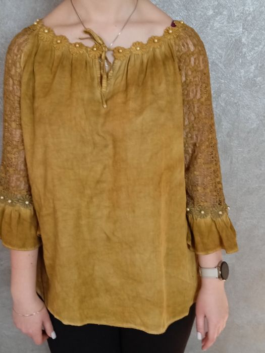 Bluzka z rękawami 3/4 roz L