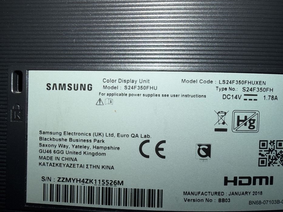 Monitor Samsung -  24 Polegadas (Full HD)