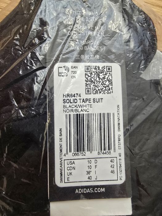 Nowy Strój jednoczęściowy Adidas solid tape suit rozmiar 40 Damski