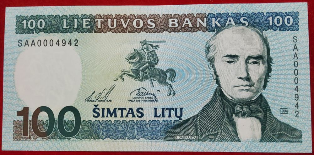 LITUÂNIA 100 LITU 1991 / NOVA