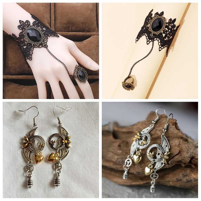 Готичний браслет стімпанк