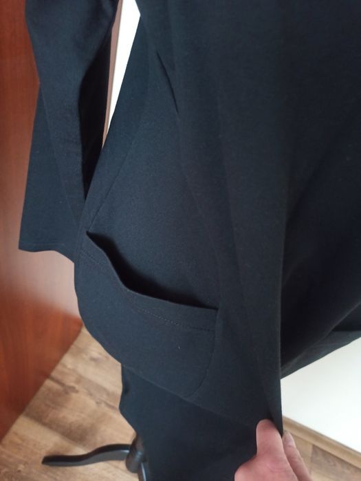 Czarna dresowa bawełniana sukienka S/M