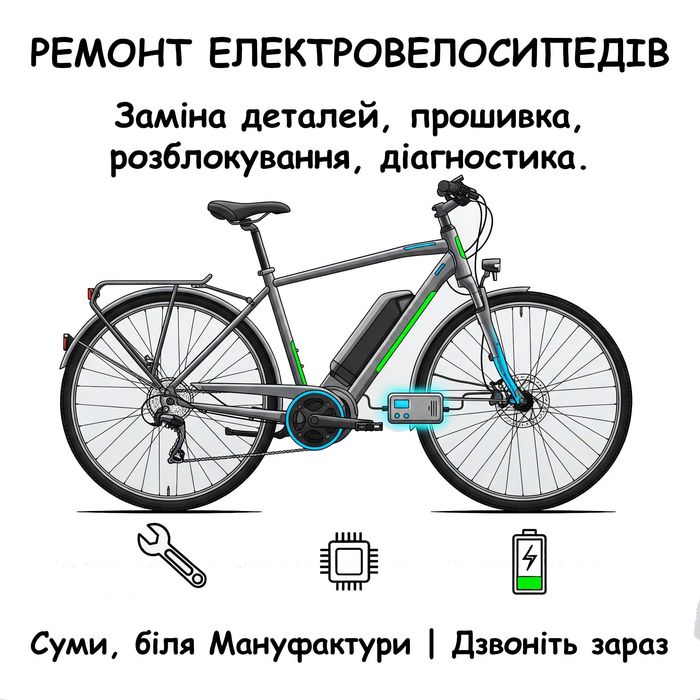 Ремонт та обслуговування електровелосипедів у Сумах