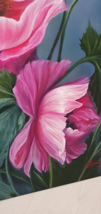 Картина Рожеві маки олійними фарбами