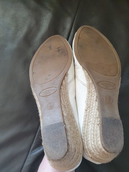 Espadryle biale piękne, rozmiar 39.