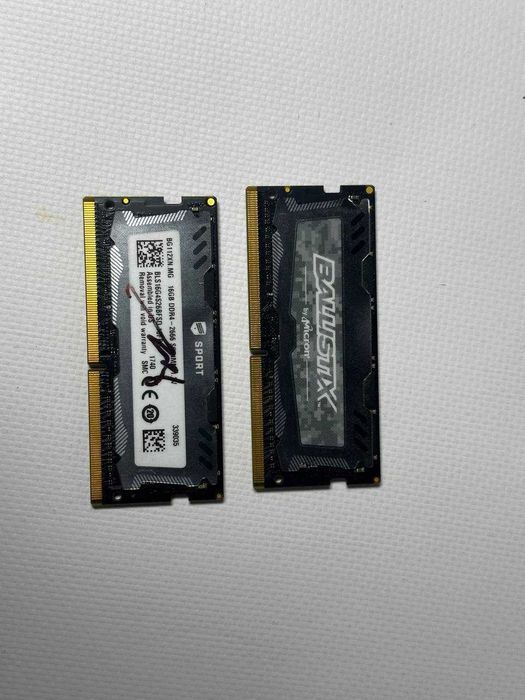 Оперативна пам'ять Ballistix Crucial 32GB (2x16) SO-DIMM DDR4 2666MHz