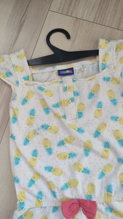 Body dziewczęce,kombinezon, Lupilu, 86/92, 12-24mc, ananasy, Lidl